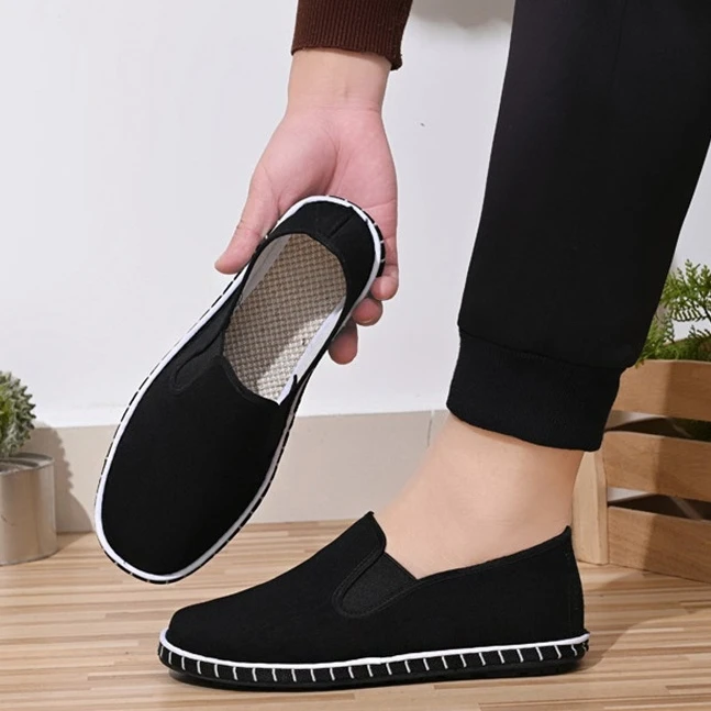 custom China supplier 2024  Black Old Beijing Cloth Shoes Casual work Canvas shoes