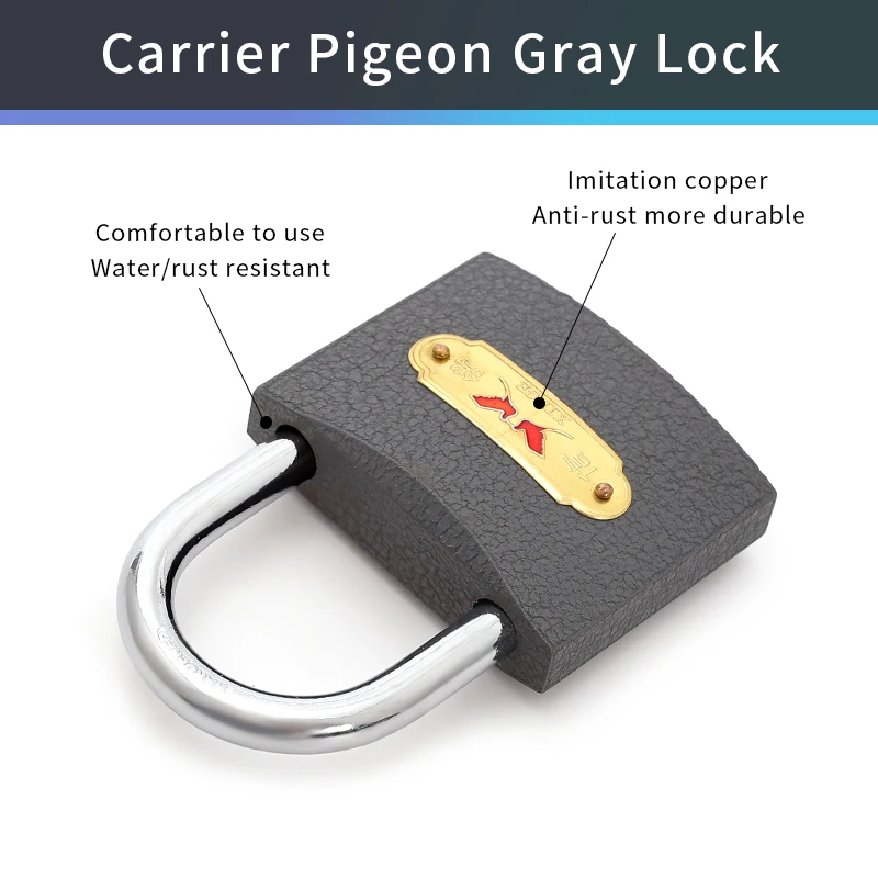 Multi size factory wholesale cheap gray iron 20mm padlock Pujiang padlock Yiwu lock