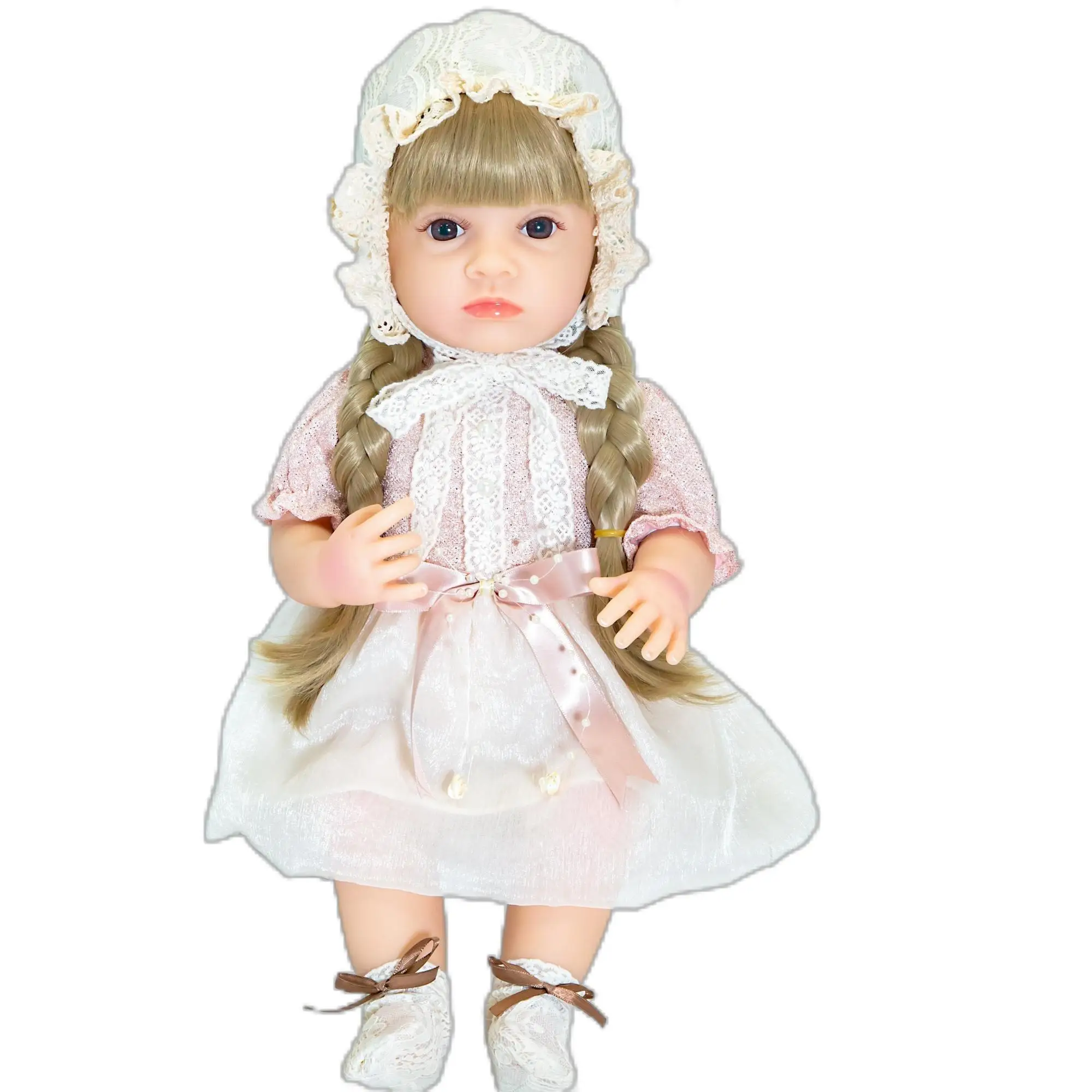 Hot sale 55cm Realistic Lifelike Baby Dolls Baby Girl Doll  Silicone Vinyl Reborn Baby Doll