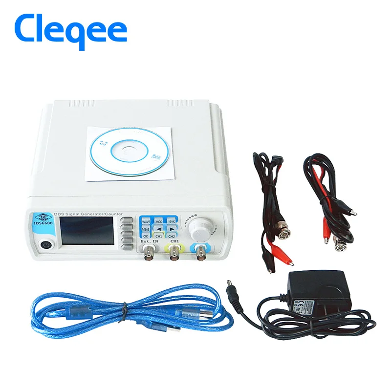 Высокая точность двухканальный произвольный сигнал Функция генератор сигналов частотомер 200MSa/s JDS6600-60MHz DDS генератор сигналов