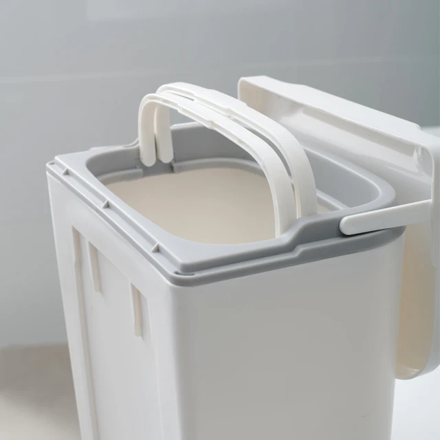 9L trash can kitchen hanging waste binTrash Bags Automatic Closing garbage bin With compression ring