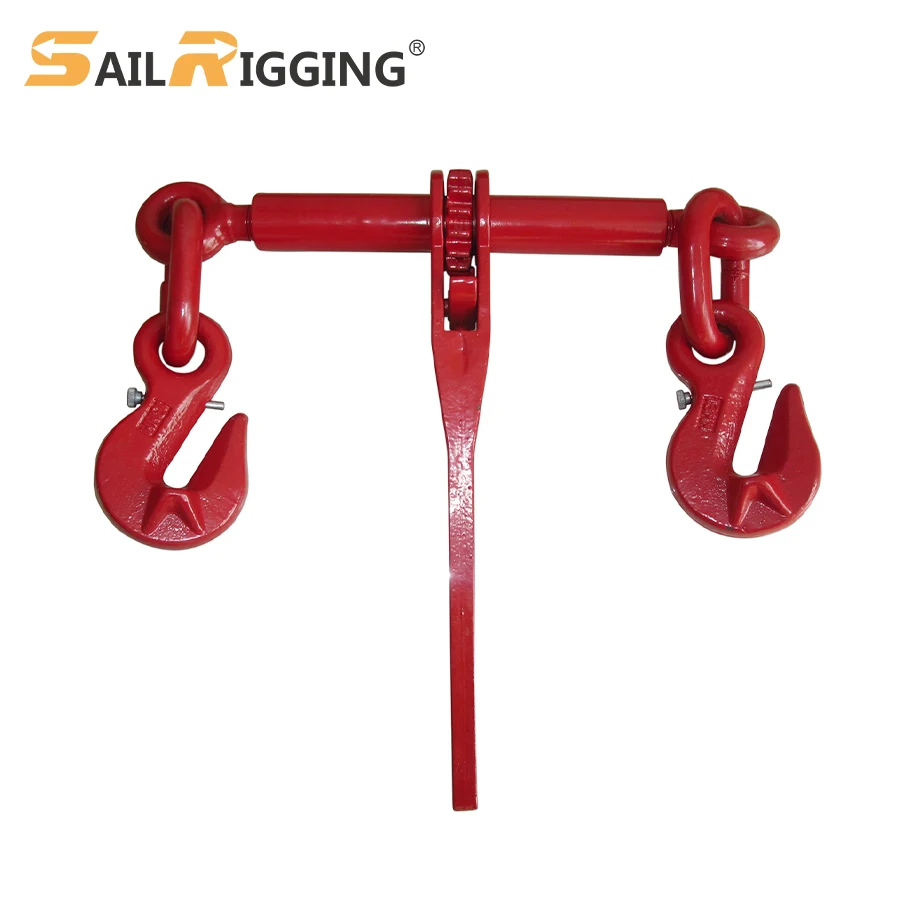 Drop Forged Chain And Binder European Type 8MM 10MM 13MM 16MM Ratchet Boomers For Sale Grade 70 Load Binder Ratchet With Hooks