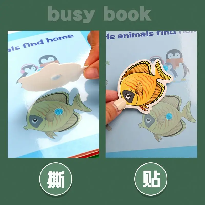 CE CPC Early educational montessori Quiet Busy Book 8 styles 5 pages for Children Learning Sensory Baby Kids Other Toy Story