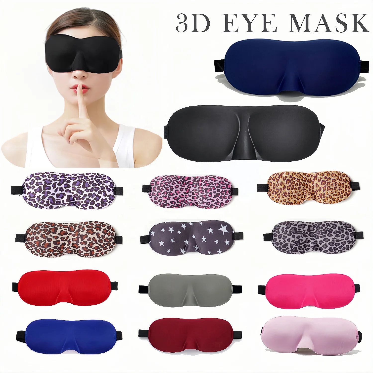 Hot Selling 3D Sleeping Eye Mask with Memory Foam for Comfort