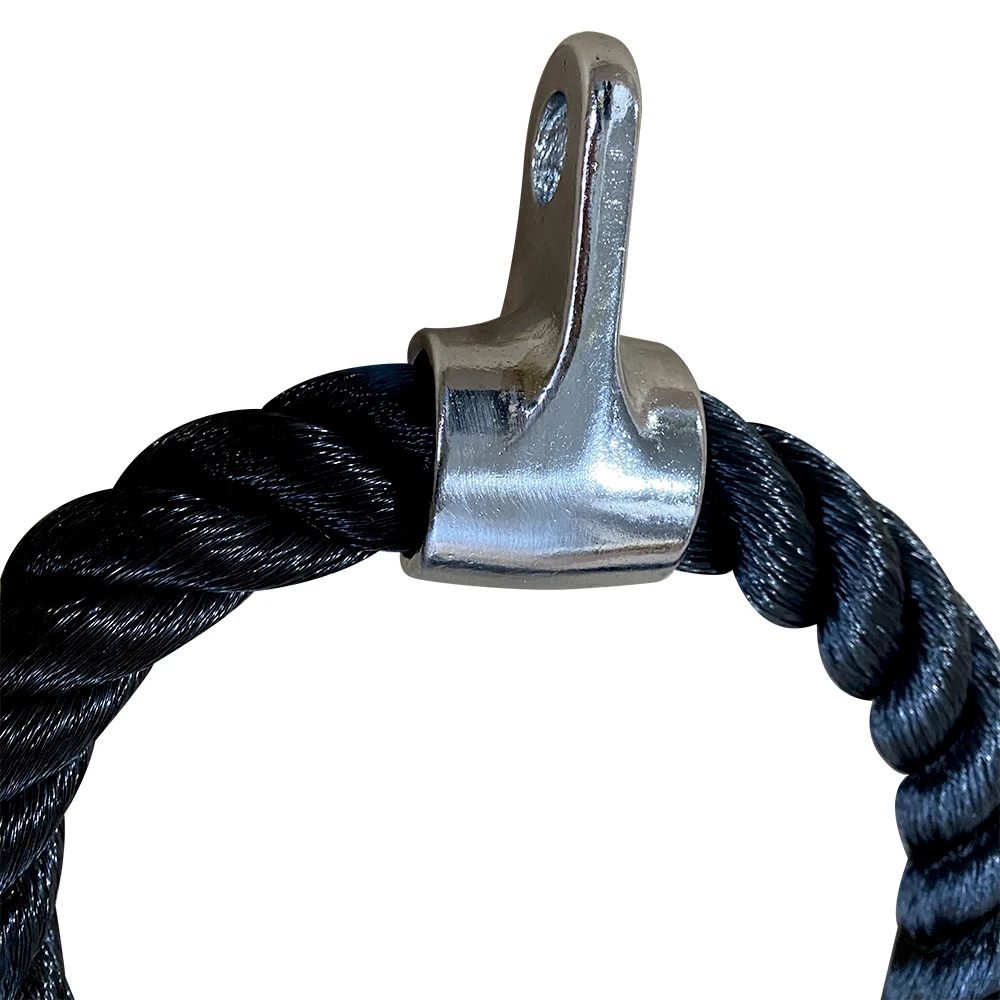  Fitness equipment Gym accessories double grip nylon braided tricep