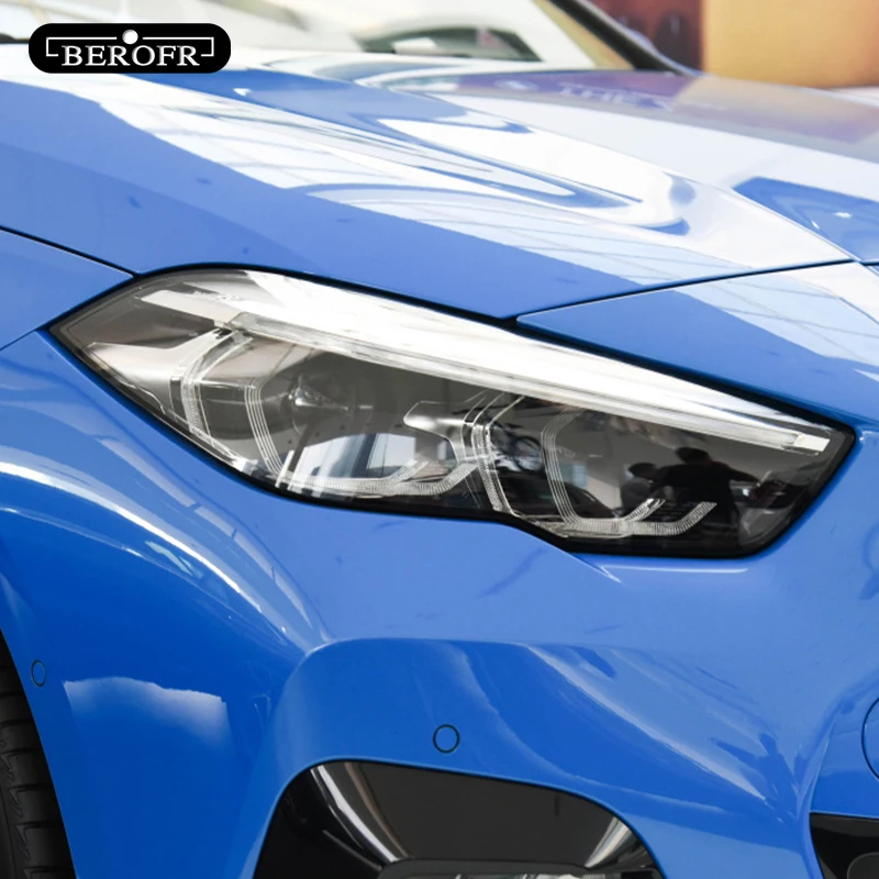 For BMW 2 Series F44 Gran Coupe M235i Car Headlight Tint Black Protective Film Protection Transparent TPU Sticker Accessories 2P