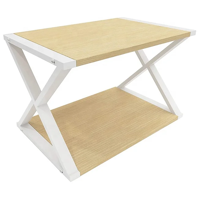 Industrial 2-Tier Metal Printer Stand with under Desk Storage Shelf for Gym and Wholesale Use Office Furniture Printer Stand