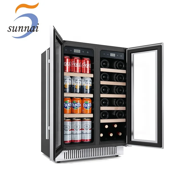 Factory wholesale optional dual zone compressor wine bar beer beverage coolers