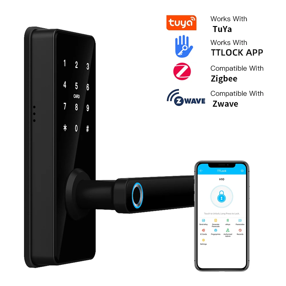 Digital Biometric Fingerprint Door Lock Home Electronic Electric Tuya APP Wifi Smart Lock