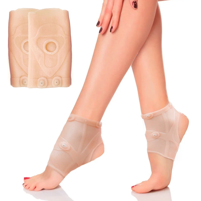 Gel Magnetic Ankle Brace Compression Strap Sleeves Bandage Support Gear Fitness Foot Protective Sports Gel Socks Heel Soft