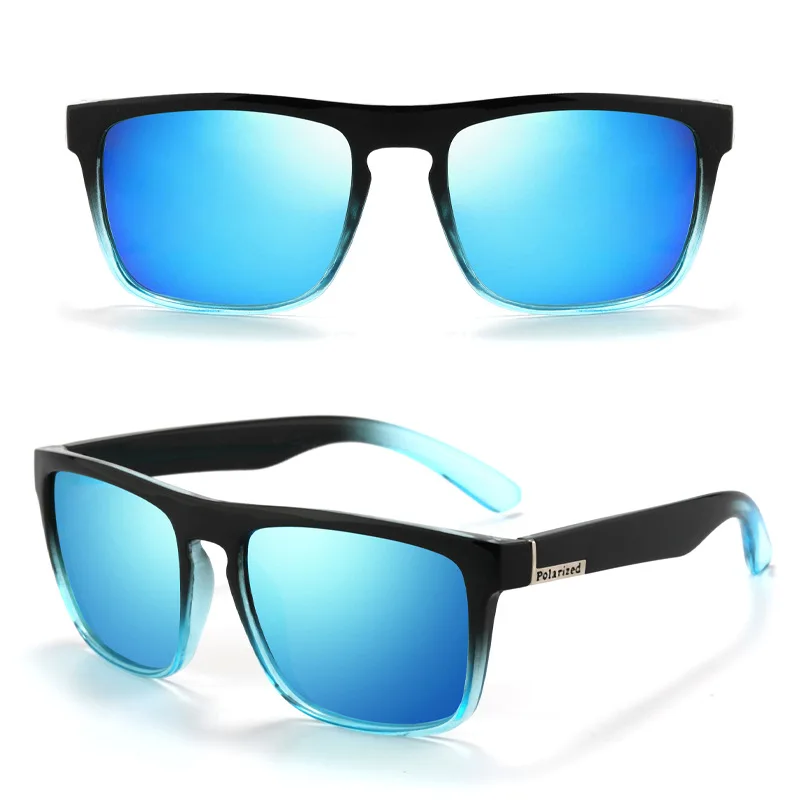 Unisex Retro Custom Rectangle Polarized Sunglasses UV400 TAC Protection Fashionable Colored with Printed Logo for Adults