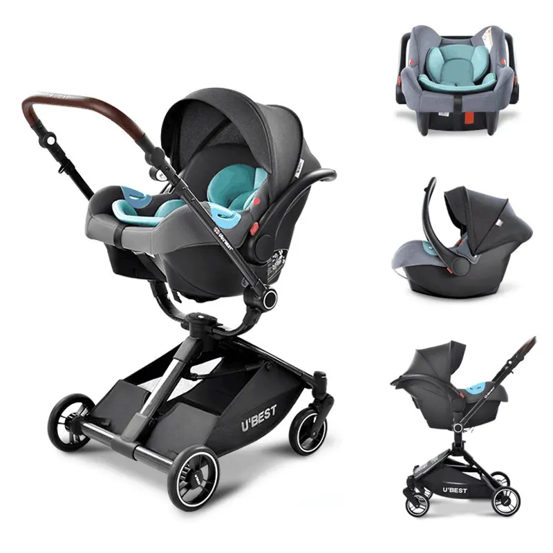 Newborn luxury pram baby stroller and car seat fashion in 1 baby stroller with car seat baby travel system