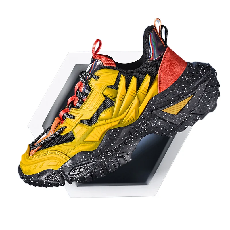 
2021 Sneakers Men Shoes Fashion Street Casual Shoes Breathable Lightweight Thick Sole Footwear Platform Chunky Sneakers 