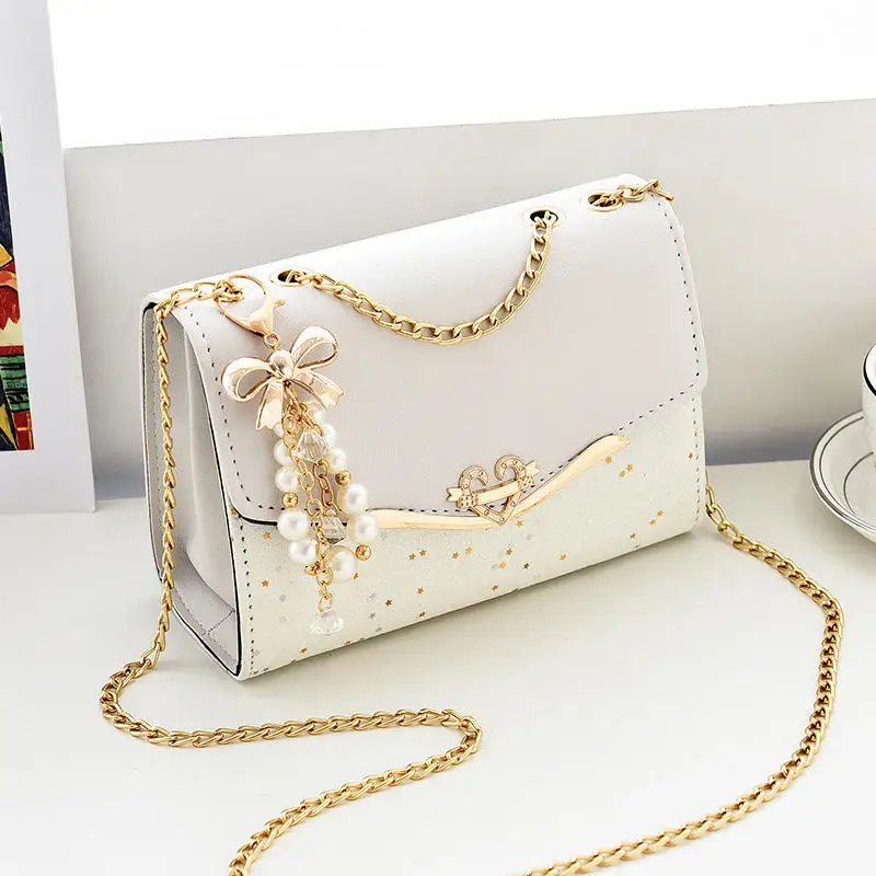 women bag 2024 Wholesale Golden Chain Strap Ladies Designer Bags Messenger Girls Fashion Confetti Purse Handbag women bolsa bag