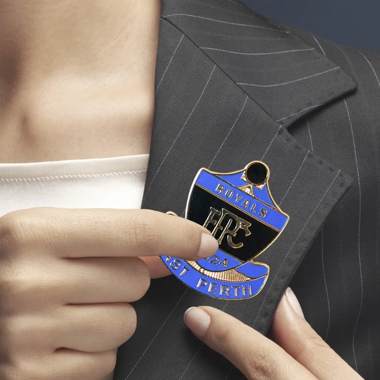 10 years Manufacture Customized Metal Crafts Rose Gold Plating Custom Metal Hard Enamel Badge Pin Souvenirs