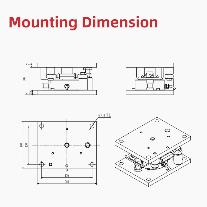 T008C Low profile small deflection Weighing Module