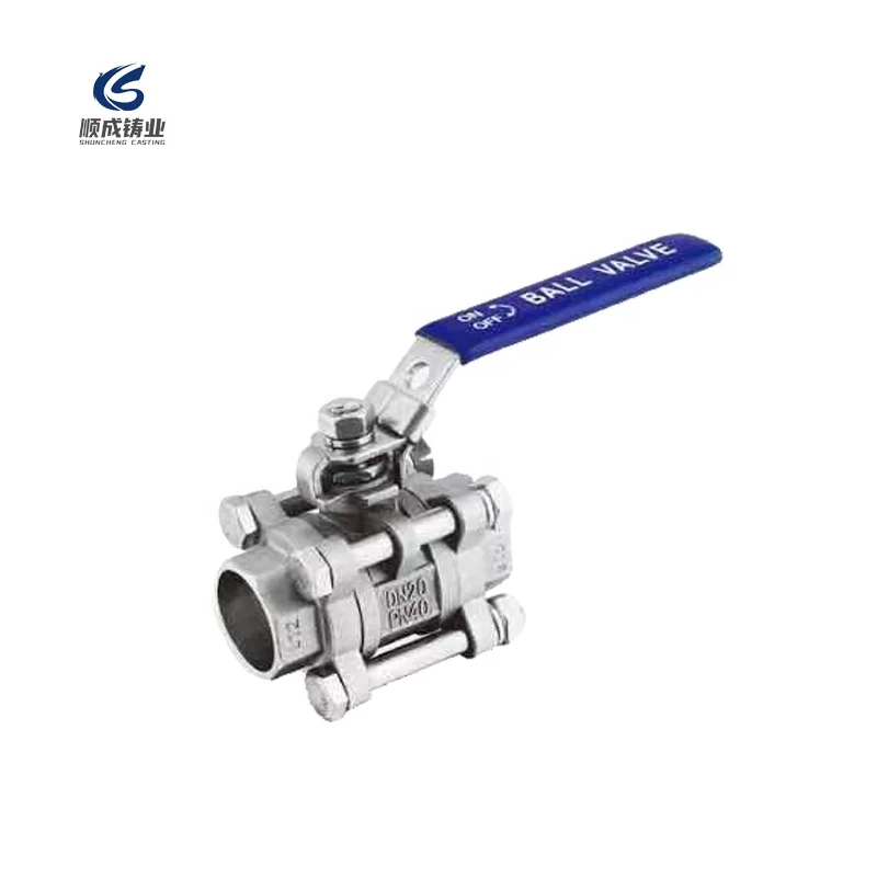 
hot sale 3 piece stainless steel ball valve socket weld SS 25mm ball valve 