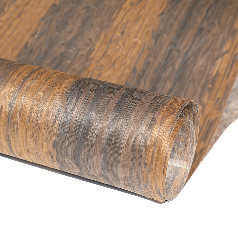 Engineered Wood Veneer  Smoked Eucalyptus Pomelle Reconstituted Wood Veneer for MDF Plywood and Furniture