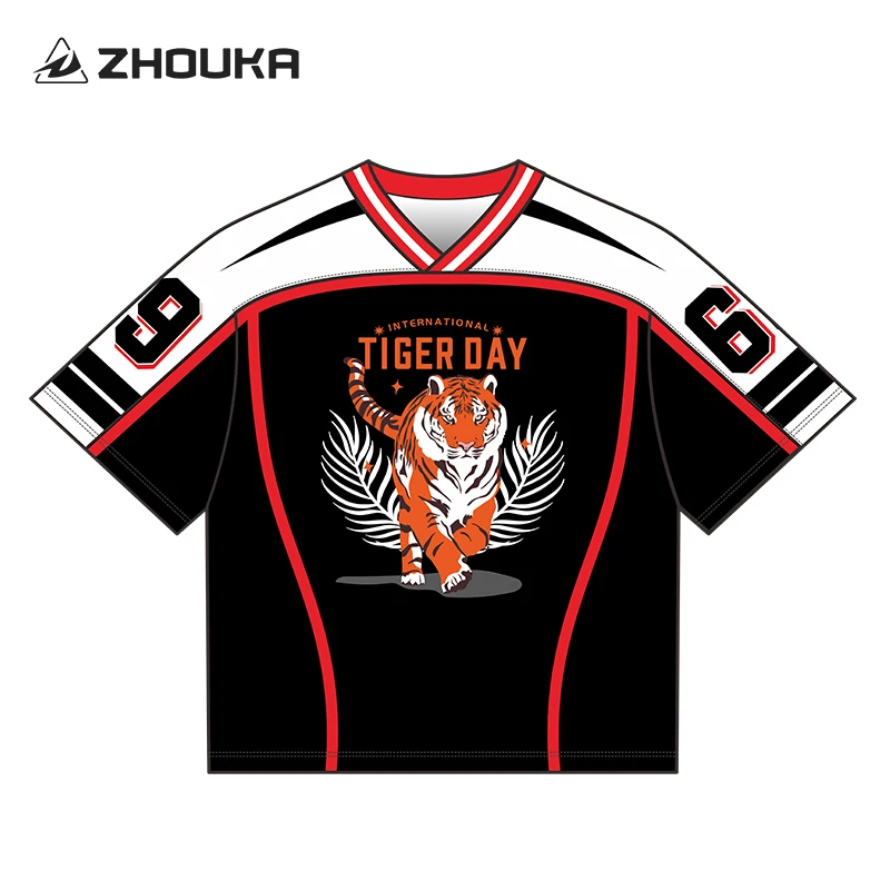 Ice Hockey Motocross Dress Streetwear Retro Soccer Printed Quick Dry Oversized T-Shirts Boxy Cropped Mesh Custom Baseball Jersey