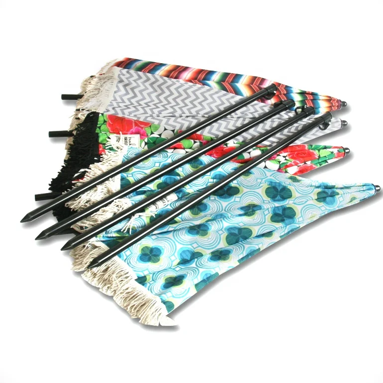 New design high quality macrame beach umbrella with tassels