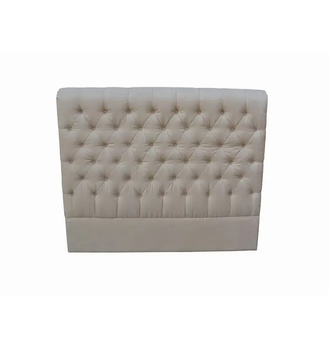 New Design optional color  Fabric Simple Europe Style Wooden Queen Size High Headboard Bed