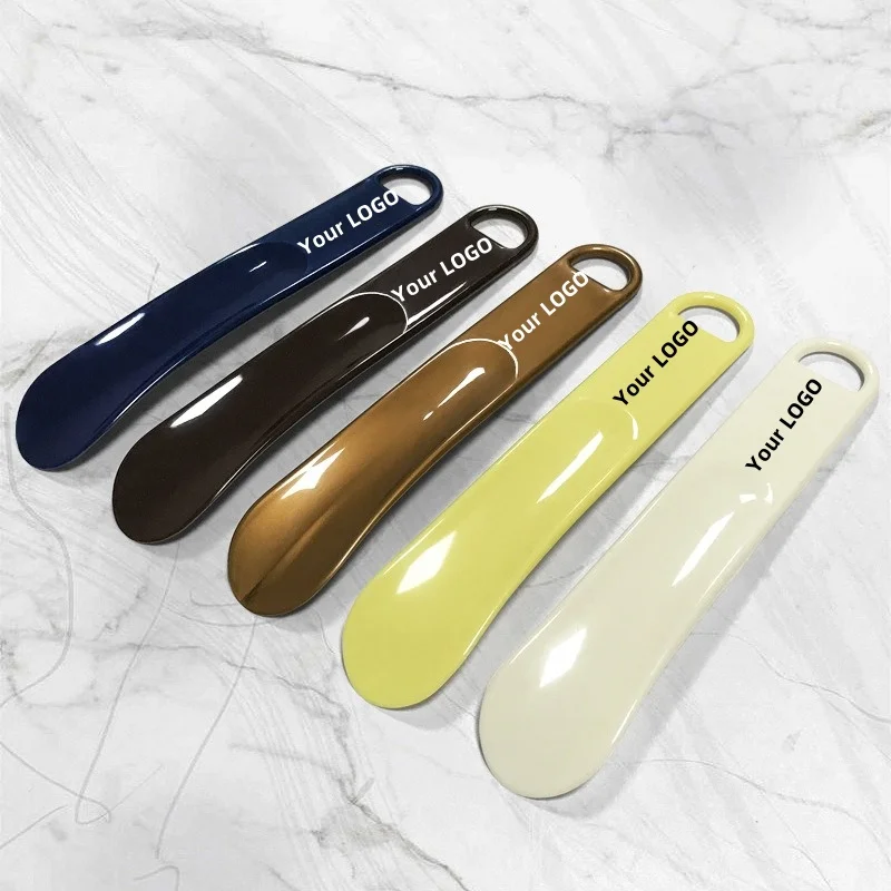 Factory LOGO Custom Multi Color Shoe Horn 20 CM Plastic Shoe Horn Spoon Shape Lazy Shoehorn PP Shoe Spoon Long Handle Shoehorn