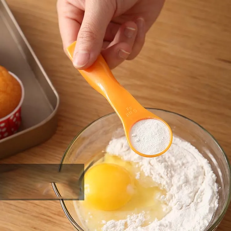 Food Grade Baking Tool Pp Plastic Measuring Spoons Set For Promotional Gift Baking Cooking