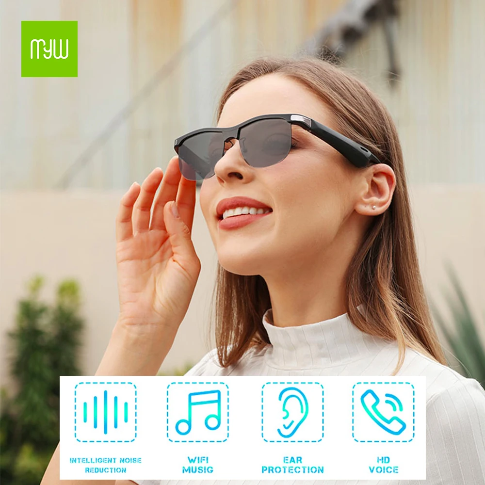 2023 Mult function water resistant eye glasses anwer phone call bluetooth audio sunglasses with cheap price