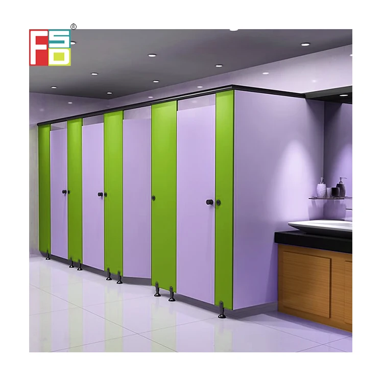 factory directly sales cheap  12mm toilet bathroom cubicle partition preschool children kids toilet cubicles partitions