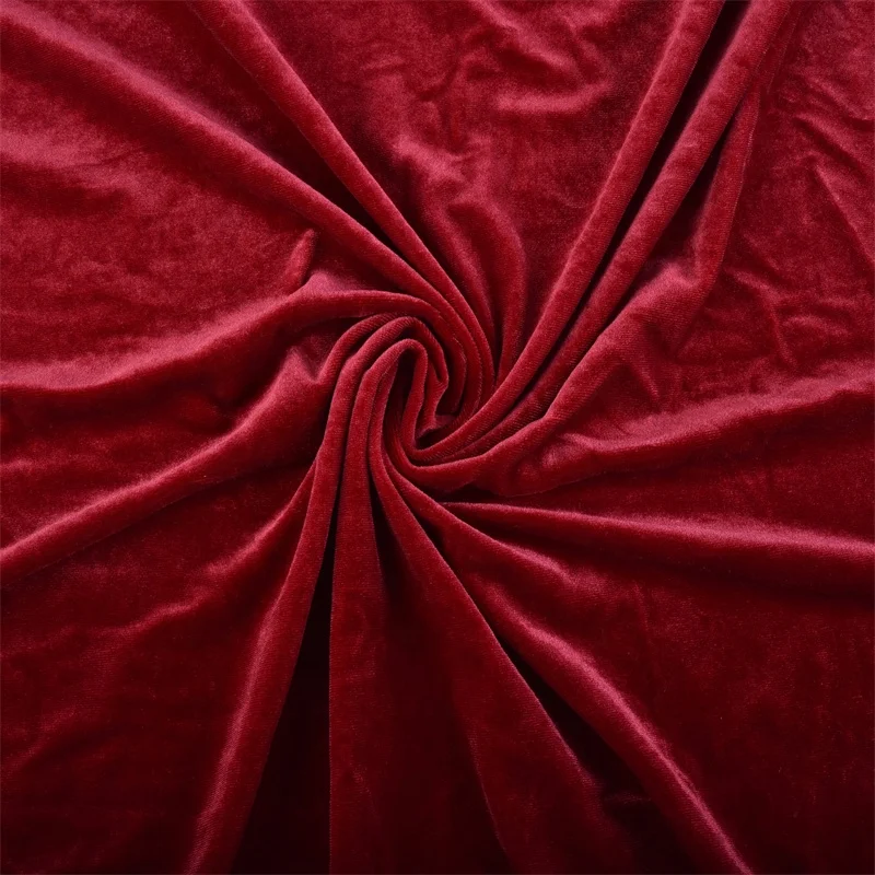 Colourful polyester spandex high elastic velvet korean velvet fabric for clothing and home textile