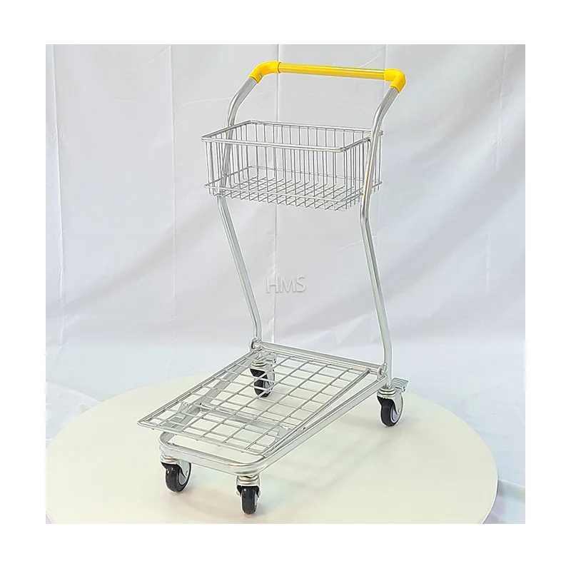 Hot Selling metallic warehouse trolley handling trolley for supermarket cargo transport trolley