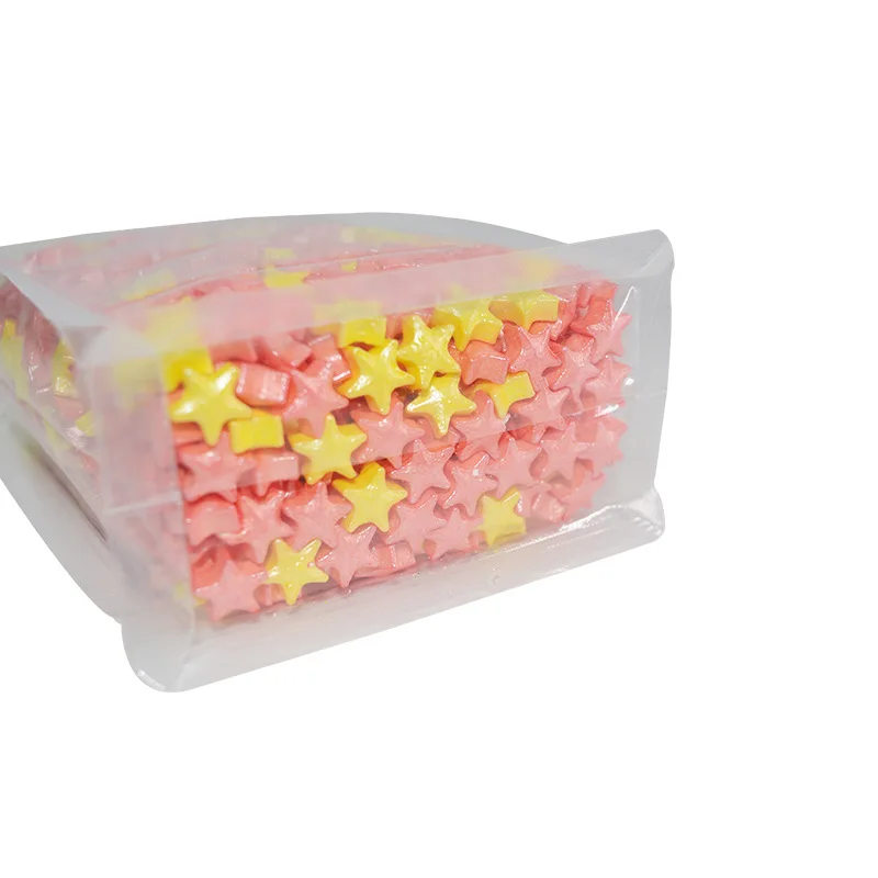 Various size transparent flat bottom candy/rice/cookie/snack/sugar plastic food packaging bag with zipper