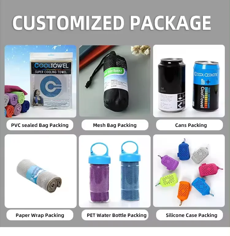 Popular Luxury Moisture Absorbing Silicone Case Packed Dry Fast Portable Cooling Hand Face Towel