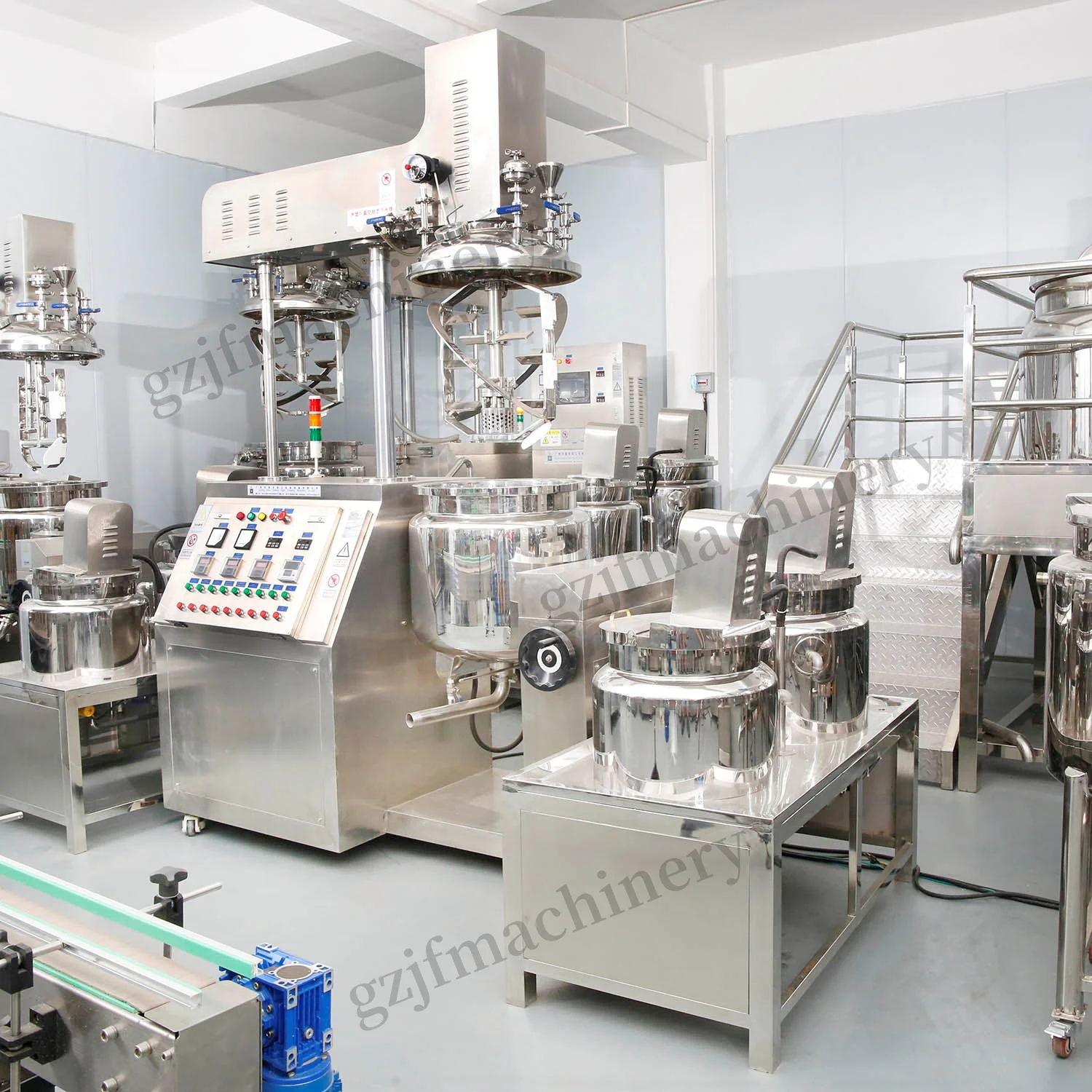 Jinfeng Hot Seller High Quality Hydraulic Lifting Vacuum Emulsifier Mixer For Cosmetics Market