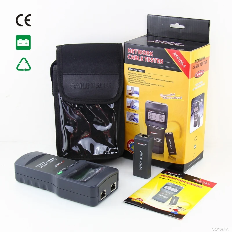 Облегченный высококачественный ручной Длина Кабеля Тестер NF-8108-A провода трекер