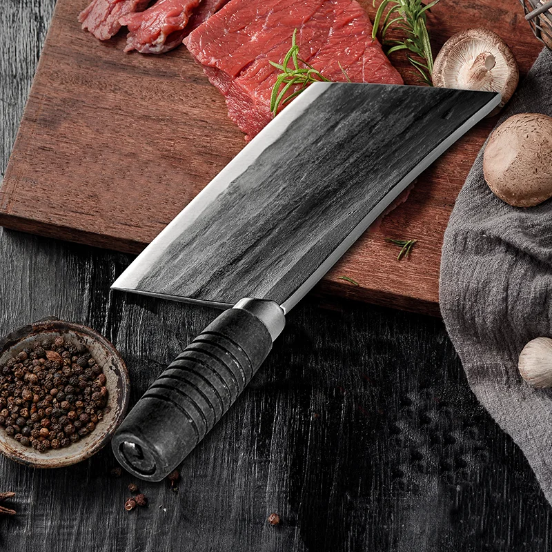 Кованый кухонный нож ручной работы профессиональный шеф-повар деревянная ручка кованый для