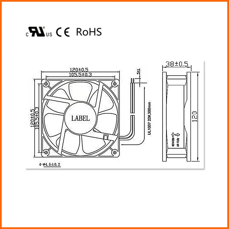 Cooling Fans Waterproof S9 S17 S19 L3 S15 S9j Fan 4pin 12038 6000rpm 12v 2.70a 120*120*38 12cm Cooler 120mm Dc Axial Fans