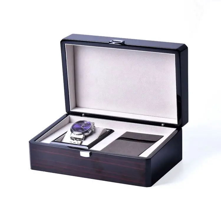 2023 Wood Custom Green Piano Walnut Luxury Small Quantity Single Polish Retail Wholesale Luxury Wooden Watch Box