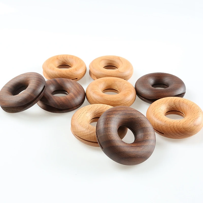 Creative Wooden Sealing Doughnut Shape Clip Bag Sealer Snacks Food Fresh Storage Clamp Clips Kitchen Plastic Organizer
