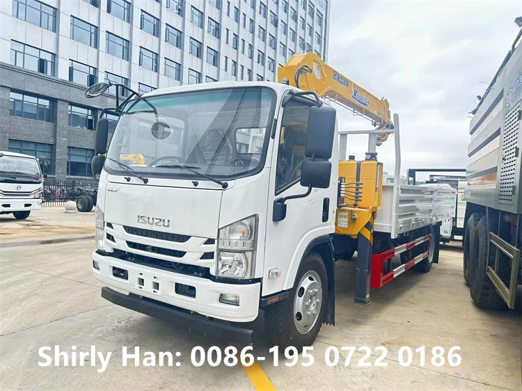ISUZU 700P 4*2 LHD 5 Tons 6.3 Tons Telescopic Boom Crane Truck for Sale in Russia