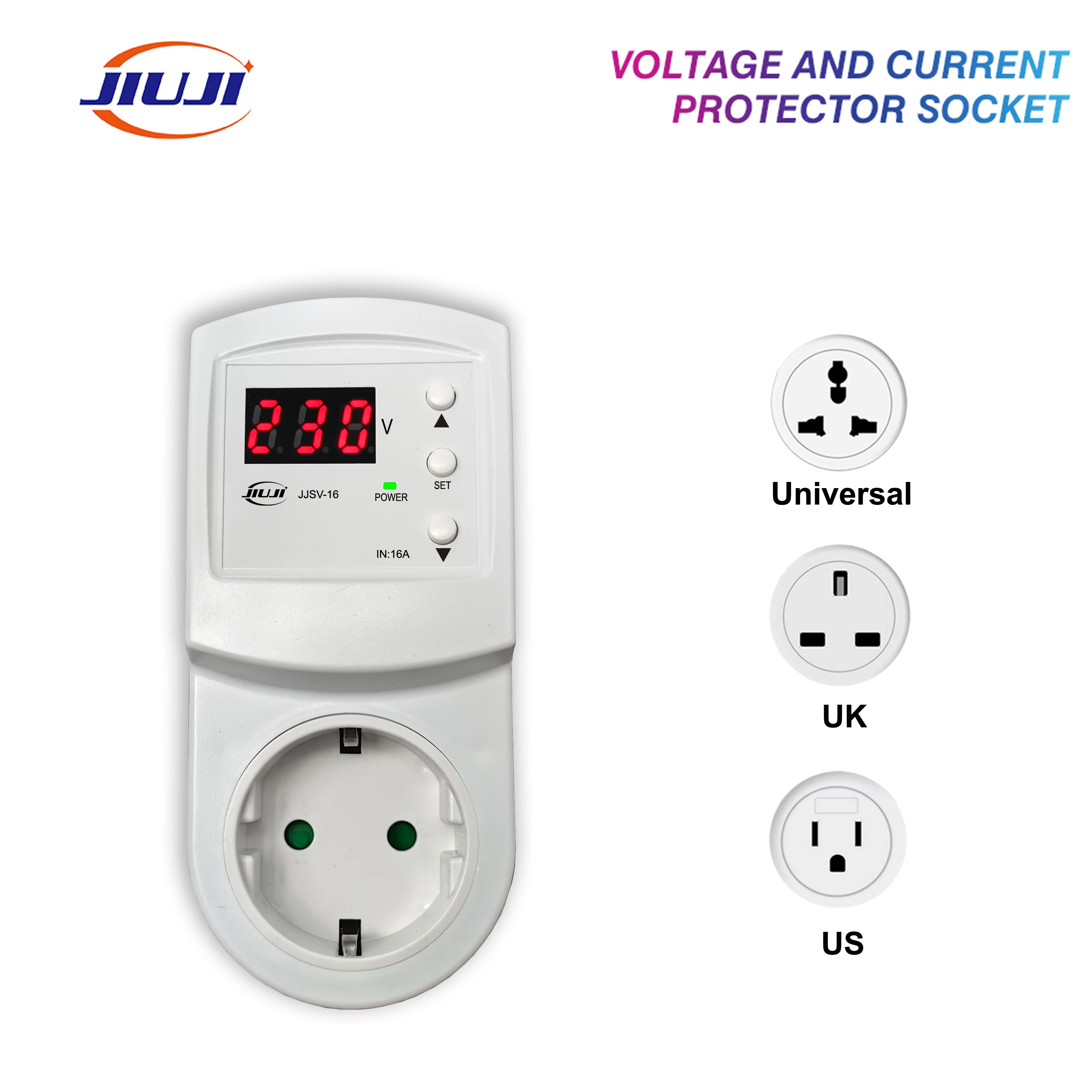 Plug Socket Kilowatt Energy Meter Current Voltage Surge Protector Relay Digital Display Stabilizer Regulator Domestic Appliance
