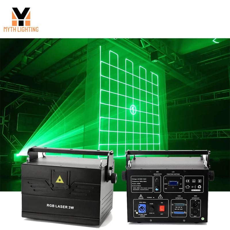 Dj disco stage lighting ILDA laser 5W rgb full color animation F660 Series semiconductor laser light