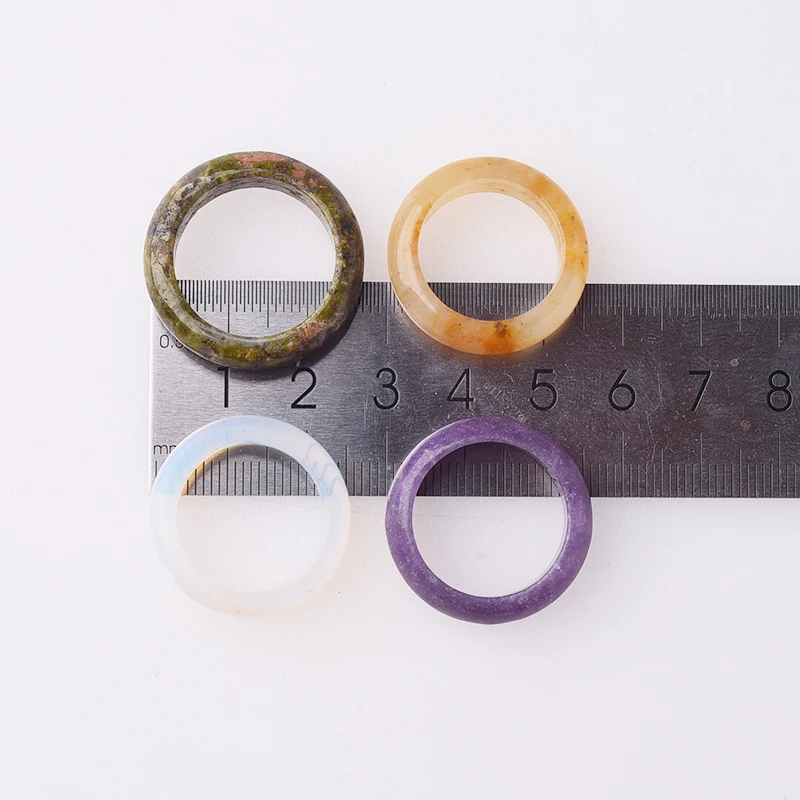 Wholesale Crystal Rings High Quality Natural Crystal Healing Stone Crystal Rings Gifts for Loved Ones