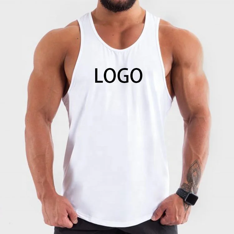 
Wholesale Custom logo high quality fashion fitness gym tank top mens gym clothing 