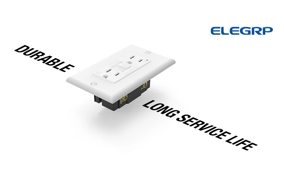 125V Tamper-Resistant GFCI Outlet Self-Test GFCI Wall Switch Plug 15A GFCI Receptacle