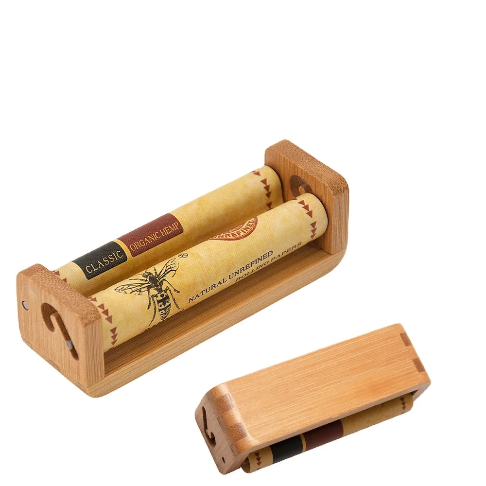 Бамбуковая прокатная машина для классических бумажных курительных сигарет рулонная с жесткими пластиковыми аксессуарами