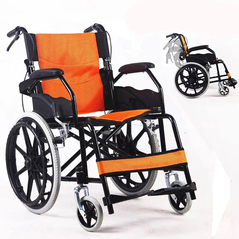 High Back Lightweight black oxford manual wheelchair Manual Folding Wheelchair