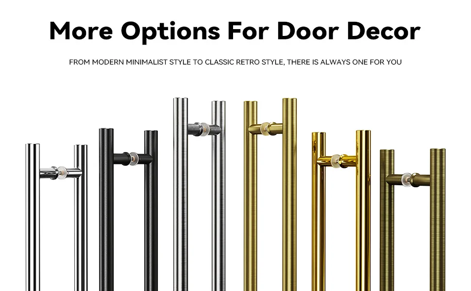 Modern Black And Gold Square Flat bar stainless handle POLISHED AND BRUSHED