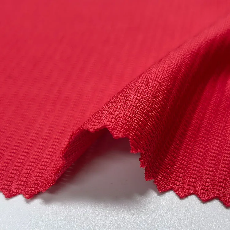 Factory sale quick dry knitted eyelet blue 100%polyester honeycomb bird eye mesh fabric for activewear