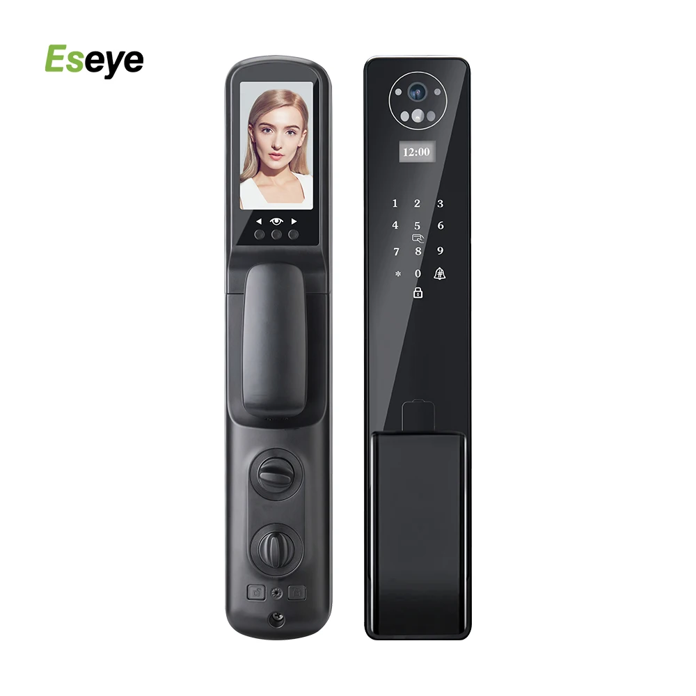 Tuya Intelligent Lock Card Fingerprint Smart Lock FaceID Steel Key Cylinder Stainless Battery Electronic digital door lock